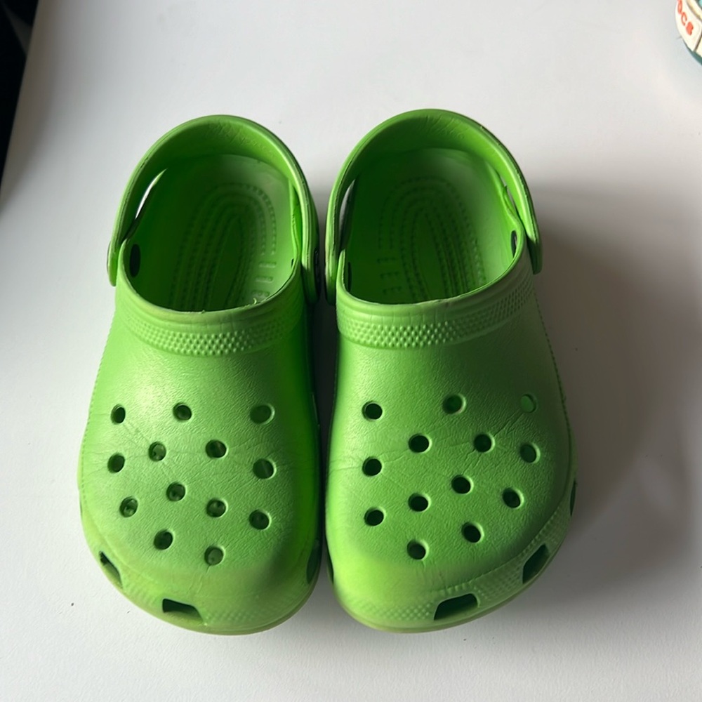 Green Crocs size 10/11